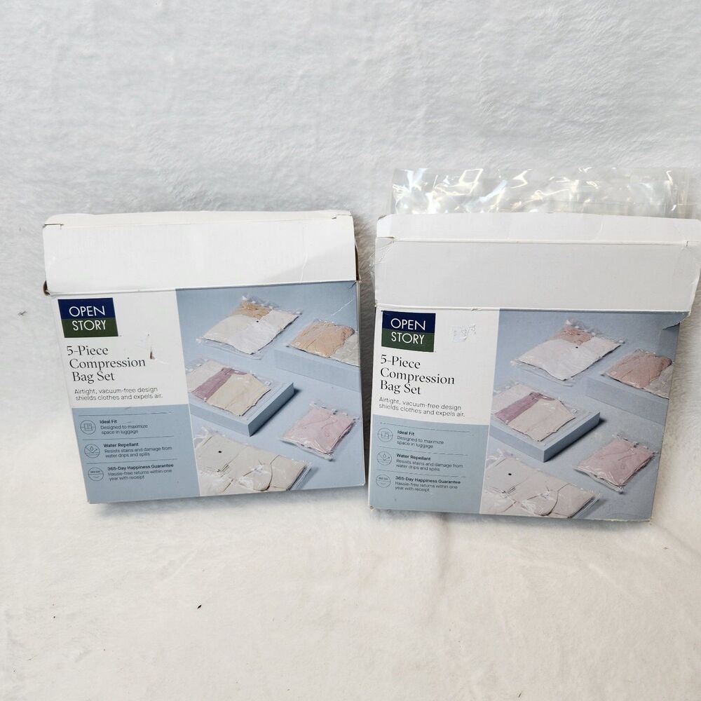2 Pack Open Story 5-Piece Compression Bag Set